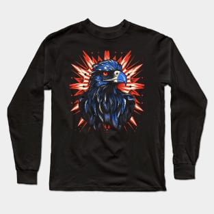 Patriotic Crow Long Sleeve T-Shirt